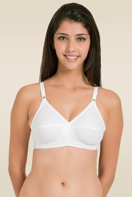 Buy SOUMINIE Women's Soft Fit Cotton White Non Padded Bra-44B at