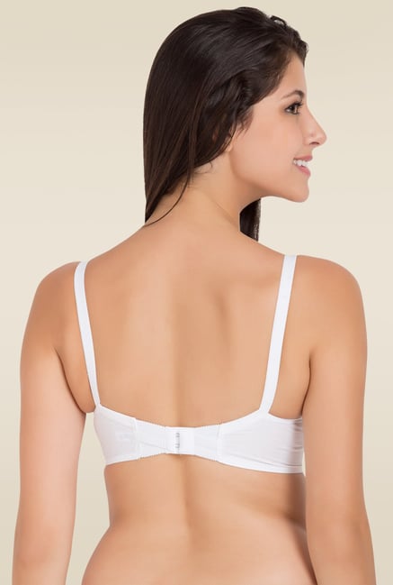 Buy SOUMINIE Women's Cotton Printed Non-Padded Non-Wired Everyday Bra(SLY-9164_White_30B)  at