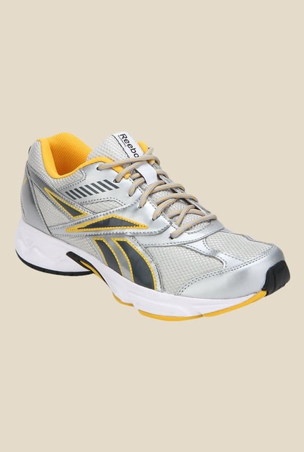 Reebok Silver \u0026 Yellow Running Shoes 
