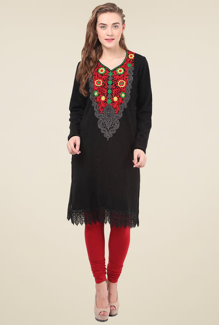 Woman Sleeveless Skin Friendly Printed Party Wear Red And Black Kurti  Decoration Material: Paint at Best Price in Bathinda | Designs By Jeenu