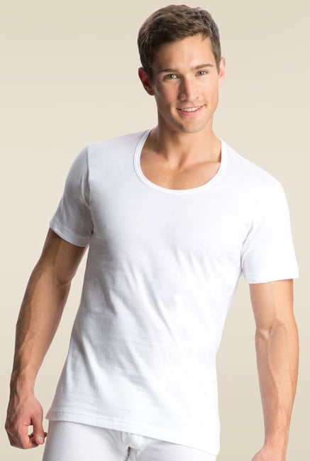Buy Jockey White Round Neck Undershirt 
