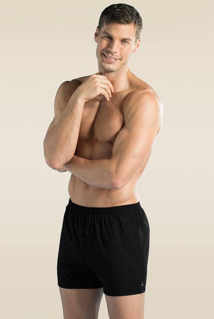 Buy Jockey Black & Checks Boxer Shorts Pack of 2 - 8222 for Men Online ...