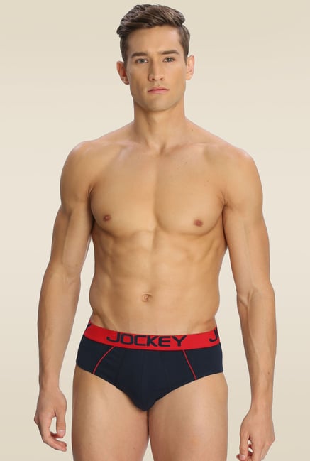 Buy Jockey Navy Bold Brief Pack of 2 - US14 for Men Online @ Tata CLiQ