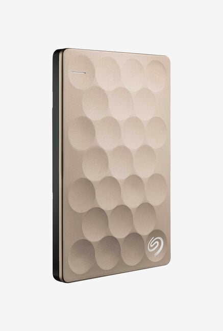 Seagate STEH2000301 Backup Plus Ultra Slim TB External Hard Drive (Gold)