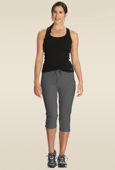 Jockey Charcoal Melange Capri Pants - 1300-picture-12