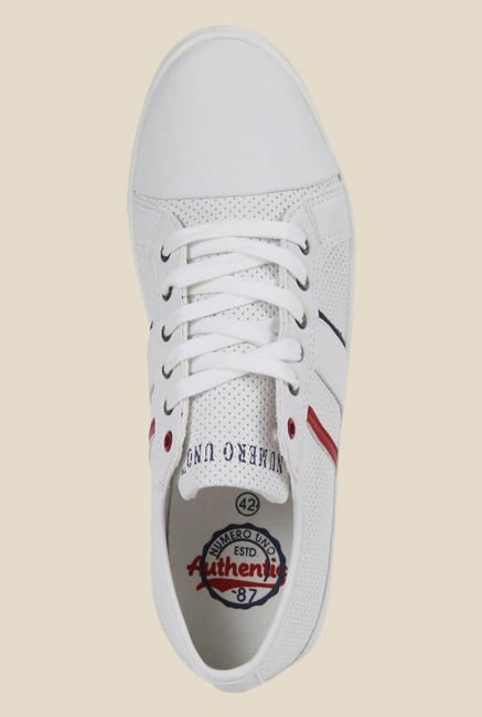 numero uno white sneakers