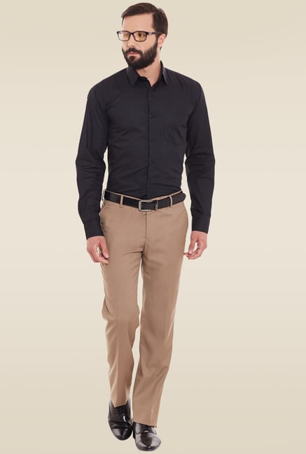 Hancock Black Cotton Full Sleeves Formal Shirt-picture-35