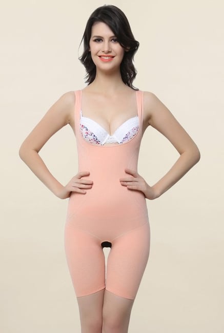 Clovia Peach Solid Shapewear