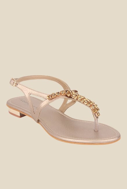 Buy Rose Gold Heeled Sandals for Women by STEPEE Online | Ajio.com