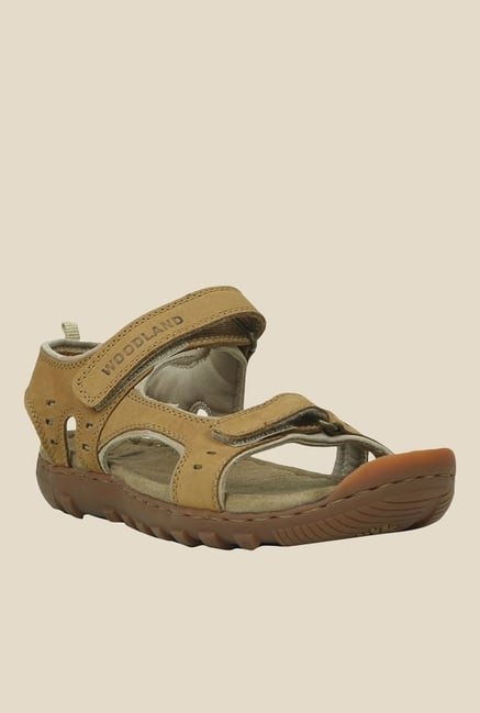 woodland camel floater sandals