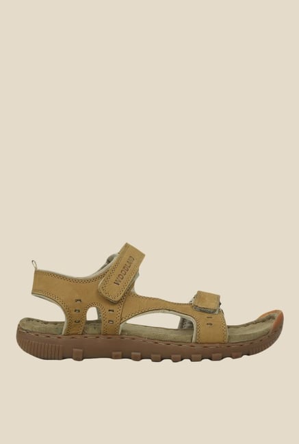 woodland camel floater sandals