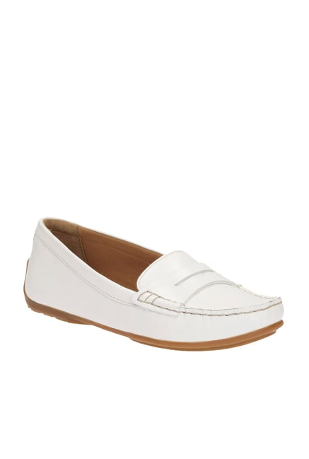 clarks white loafers