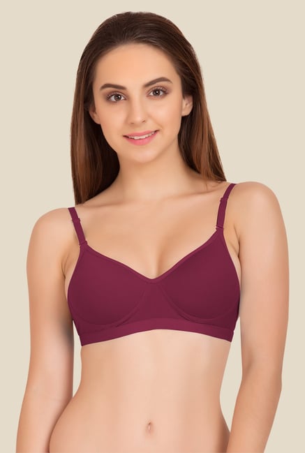 Clovia Red Solid Minimizer Bra