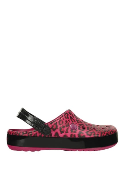 Crocband leopard online clog