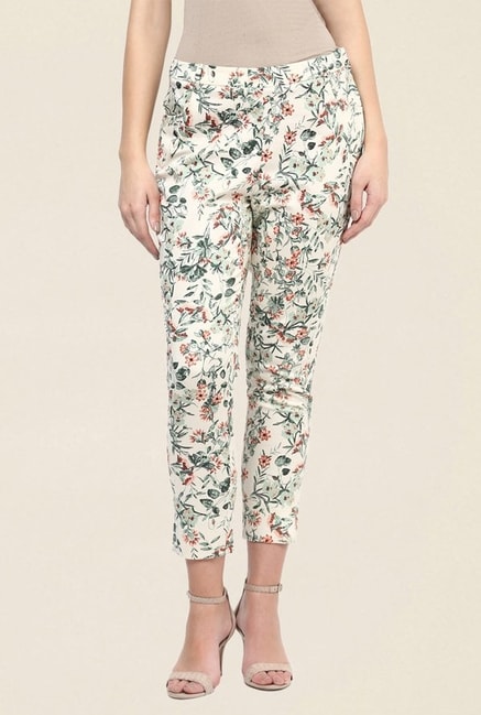 Buy online Yellow Floral Flat Front Trouser from bottom wear for Women by  Wuxi for ₹399 at 80% off | 2024 Limeroad.com