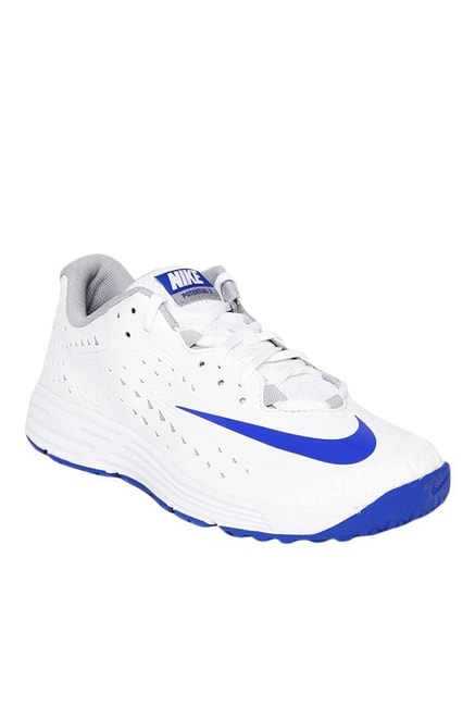 White \u0026 Blue Cricket Shoes from Nike 