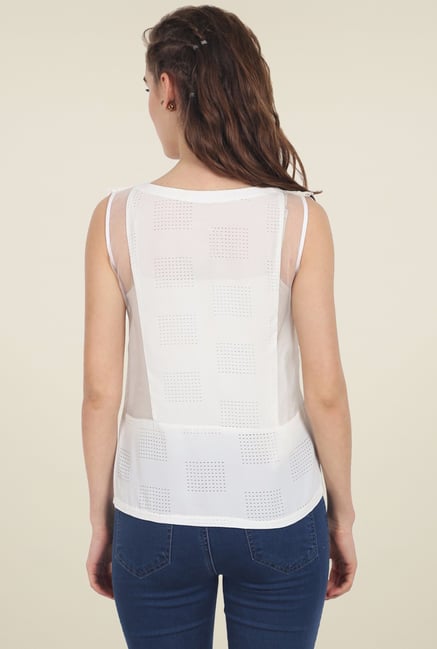 Buy Soie White Lace Tank Top For Women Online At Tata CLiQ