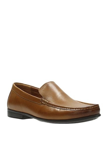 Clarks Claude Plain Tan Loafers from 