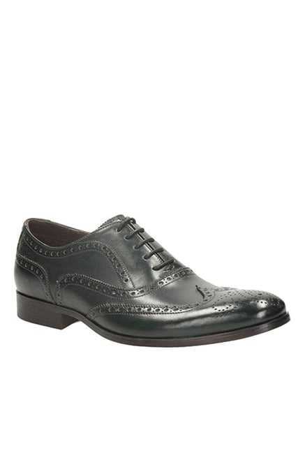 clarks green brogues