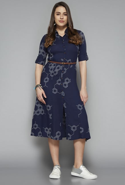 Buy Bombay Paisley by Westside Brown Dress with Belt at best price on  TataCliq | PaisaWapas.com