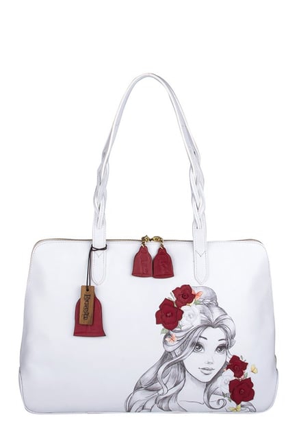 Hidesign Belle 02 White Printed Leather 