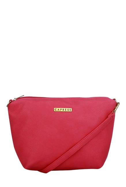 caprese pink solid handheld bag