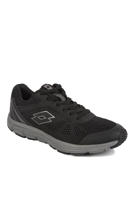 lotto men black running shoes