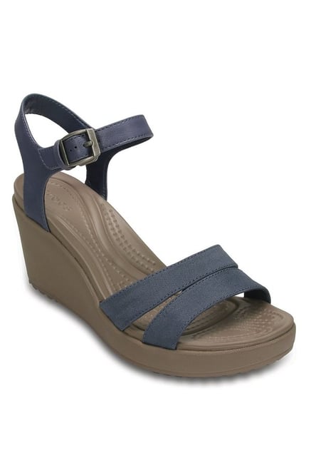 crocs ankle strap wedge