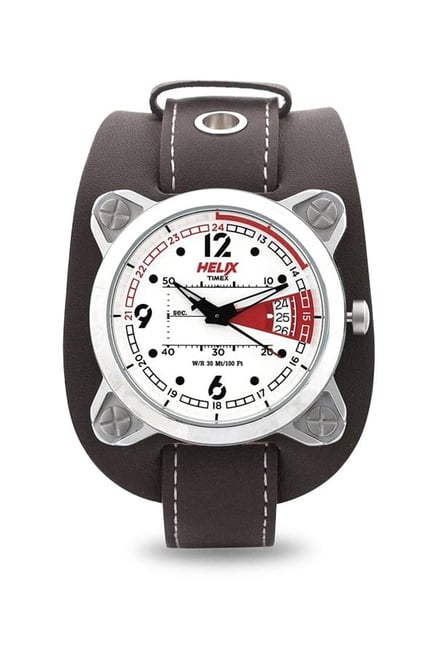 timex tw00zr112 leather analog