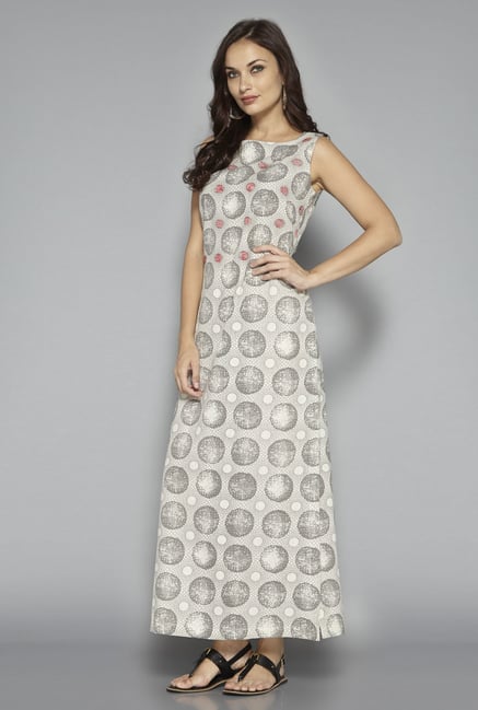 Buy Bombay Paisley by Westside Off White Maxi Dress for Women Online ...