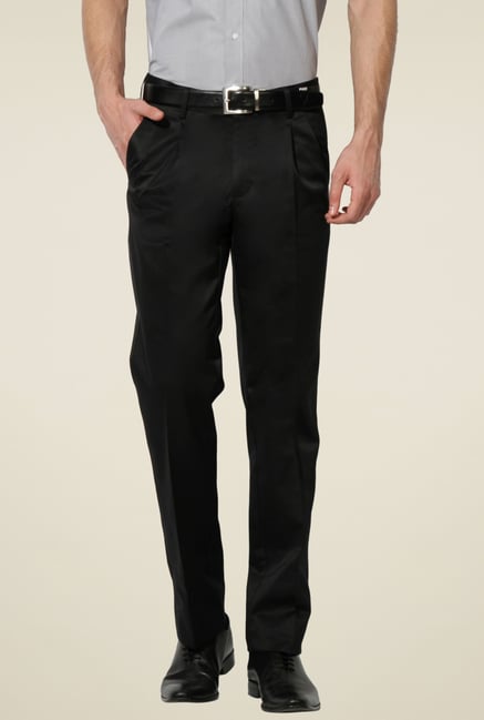 Regular Fit Linenblend trousers  Black  Men  HM IN