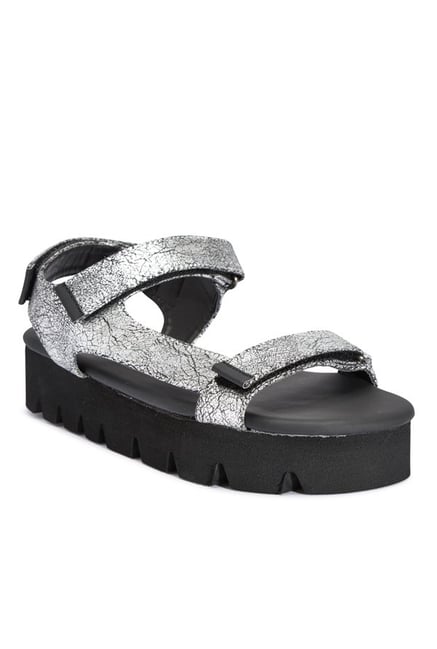 Truffle Collection Silver Floater Sandals