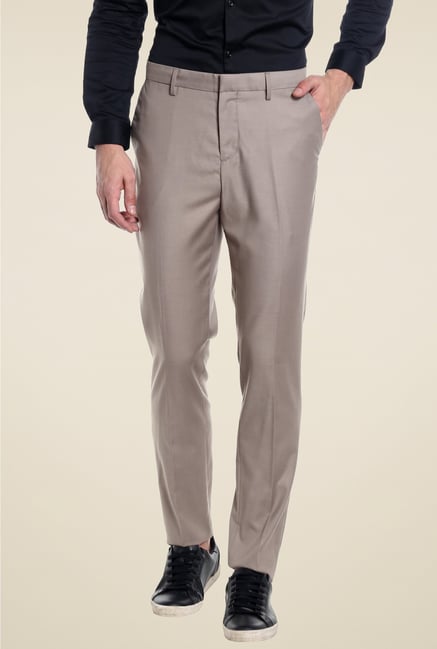 TROUSERS WITH LINED BELT - Ecru | ZARA India