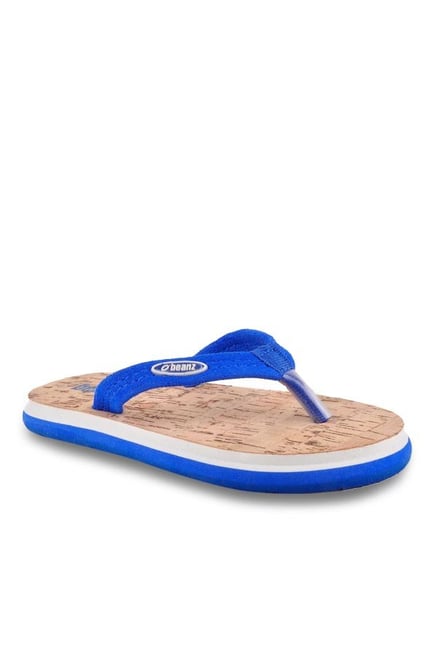 Beanz Kids Domnic Royal Blue & Sand Flip Flops