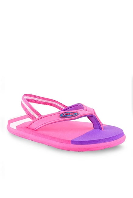 Beanz Kids Regina Baby Pink & Purple Back Strap Flip Flops