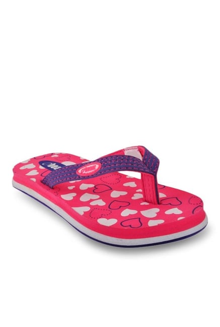 Beanz Kids Little Hearts Violet & Pink Flip Flops