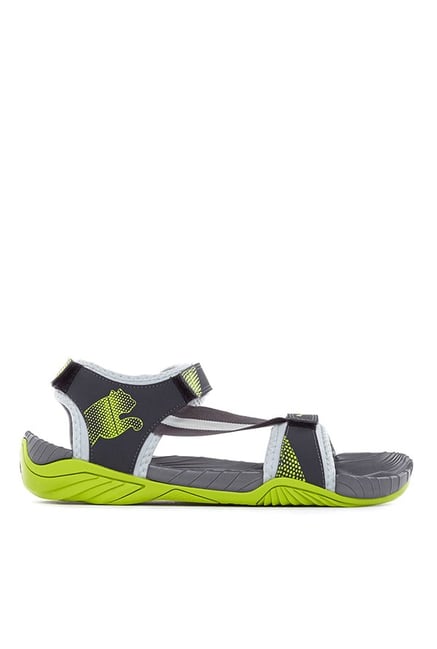 puma green floater sandals