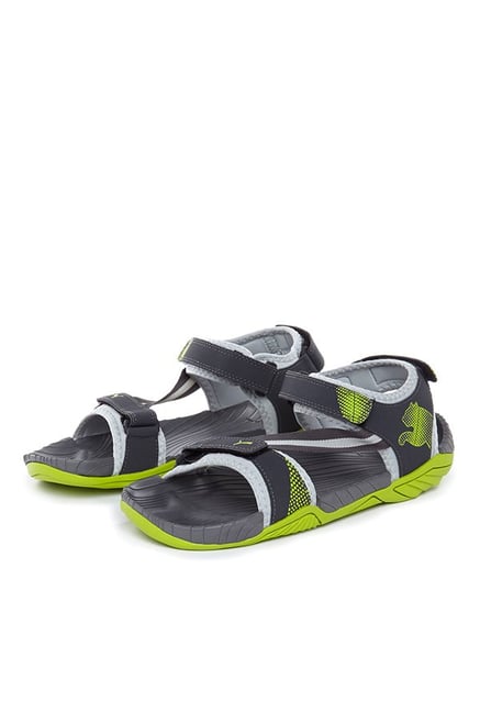 puma green floater sandals