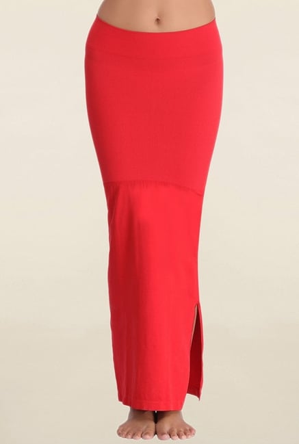 Clovia Red Solid Saree Shapewear