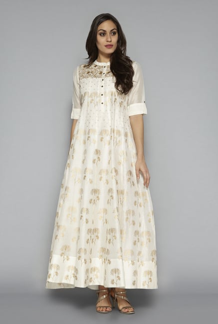 white ethnic gown