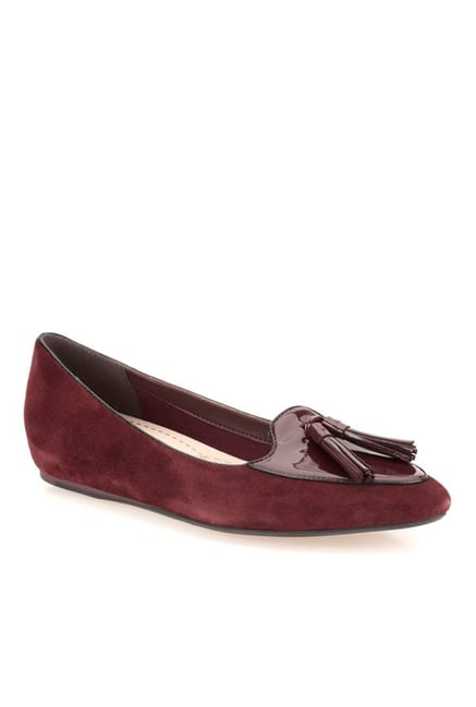 maroon moccasins