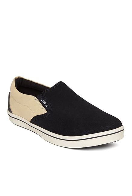 50% OFF on Duke Men's Black & Beige Plimsolls on TataCliq | PaisaWapas.com