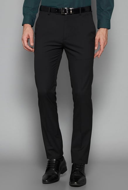 Buy Weststreet by Westside Black Ultra Slim Fit Trousers for Men