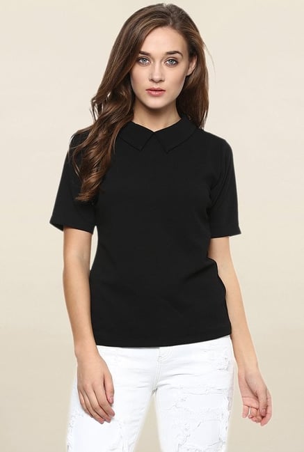 Miss Chase Black Solid Top