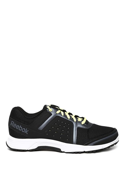 reebok black and white running shoes