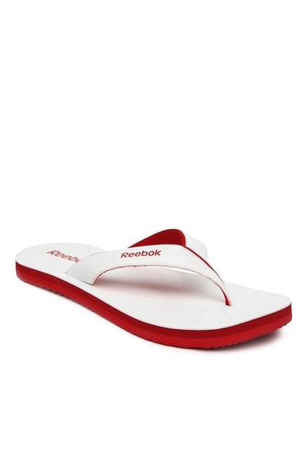 Buy Reebok White \u0026 Red Flip Flops for 