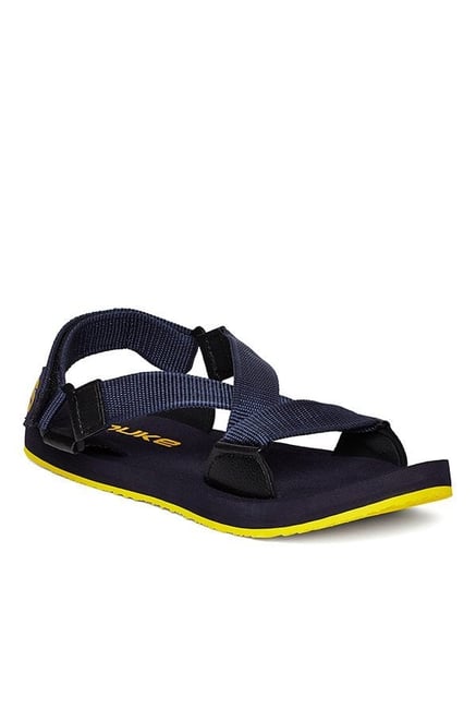 Duke Men's Navy Black Floater Sandals
