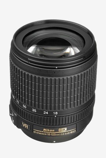 Buy Nikon Nikkor Af S Dx F3 5 5 6g Ed Vr 18 105mm Lens Black Online At Best Prices Tata Cliq