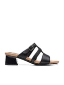 Buy Clarks Women's Desirae Palm Black Comfort Sandals for Women at