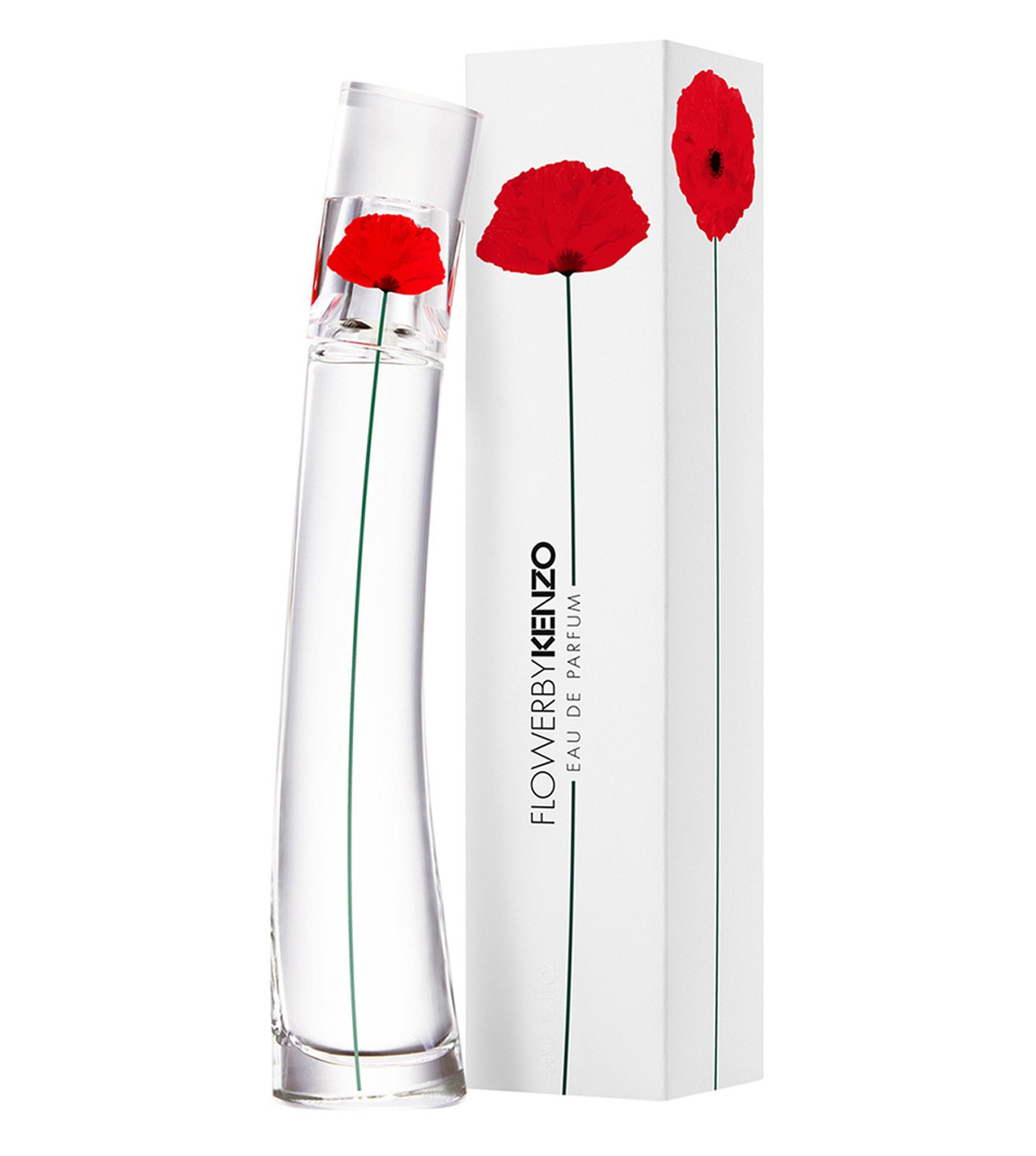 Perfume with red 2025 poppy on bottle